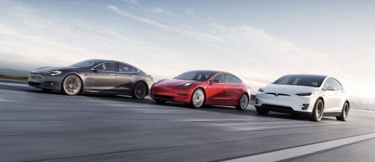 테슬라 차량 제품군.<테슬라코리아 제공>